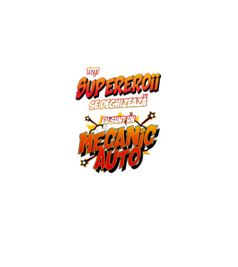 Toți supereroii se deghizează, eu sunt un mecanic auto model alb pe tricou