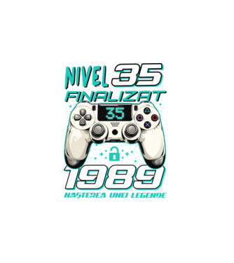 Nivel finalizat 35 1990 model alb pe tricou