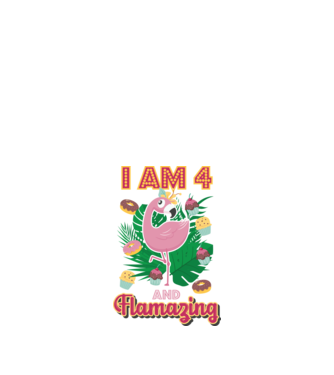 FLAMAZING Birthday 4 Years old model alb pe tricou