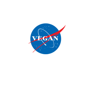 vegan nasa model alb pe tricou