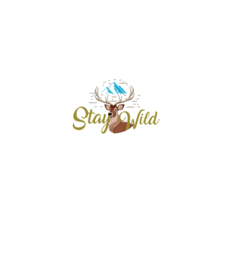 Stay wild model negru pe tricou