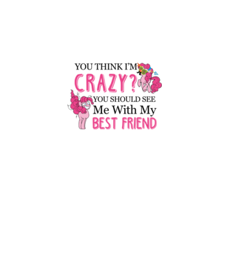 Crazy Friend Unicorn model alb pe tricou