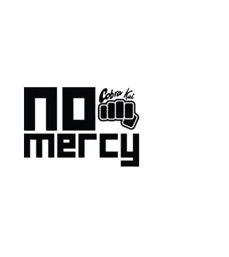 No mercy cobra kai model alb pe tricou