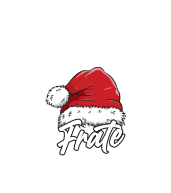 frate Santa Hat model negru pe tricou