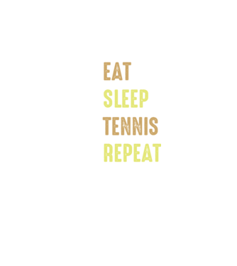 eat sleep tennis repeat model negru pe tricou