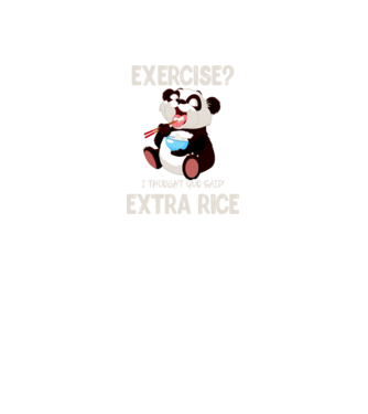 Exercise panda light model negru pe tricou