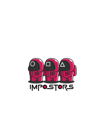 impostors squid game model alb pe tricou