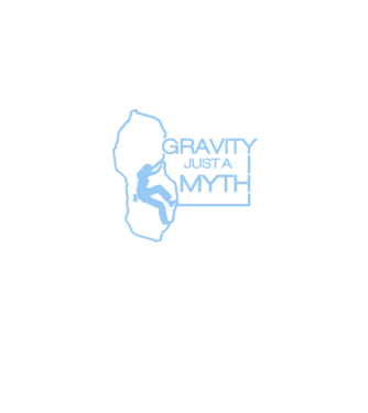 Gravity just a myth model albastru jeanși pe tricou