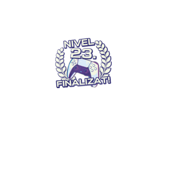 Nivel 23 finalizat! model negru pe tricou