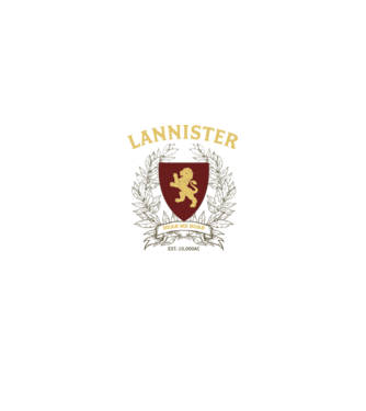 Lannister model alb pe tricou