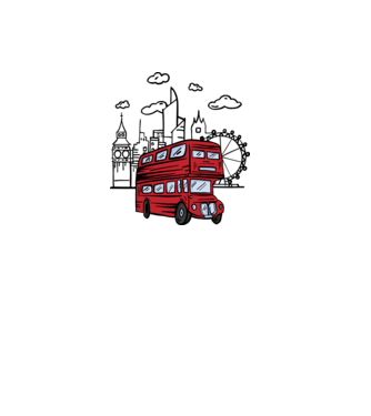 Autobuze model alb pe tricou