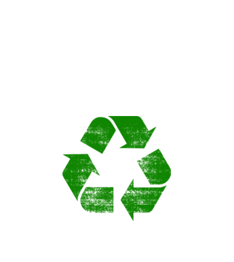 RECYCLE model negru pe tricou