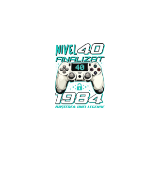 Nivel finalizat 40 1985 model negru pe tricou