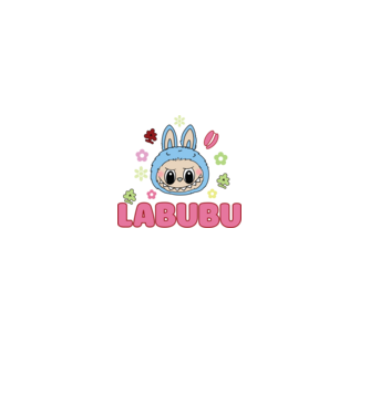 Labubu model negru pe tricou