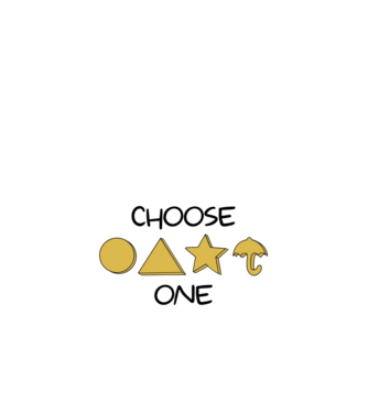 choose one squid game model alb pe tricou