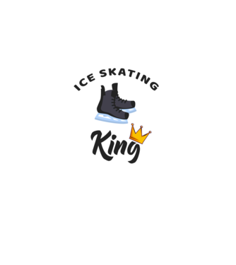 Ice skatin King model negru pe tricou