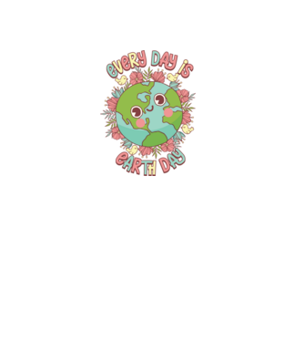 Every day is earth day cute model alb pe tricou