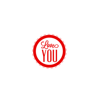 love you model alb pe tricou