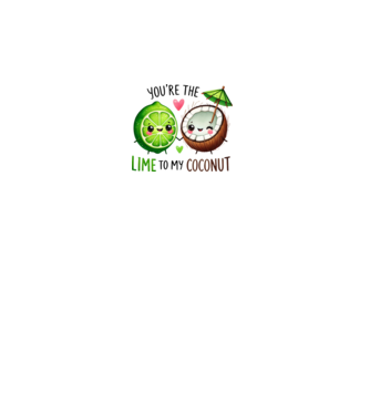 Lime to my Coconut model alb pe tricou