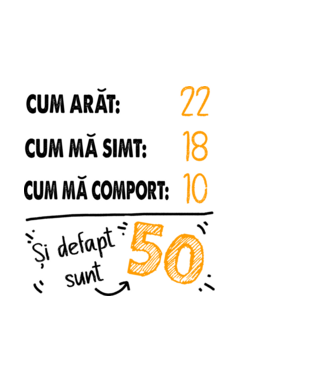 Aspect, senzație, comportament 50 Alb model negru pe tricou