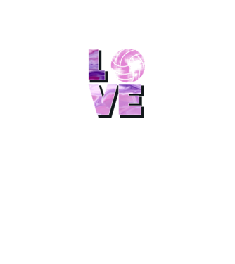 Love volleyball model negru pe tricou