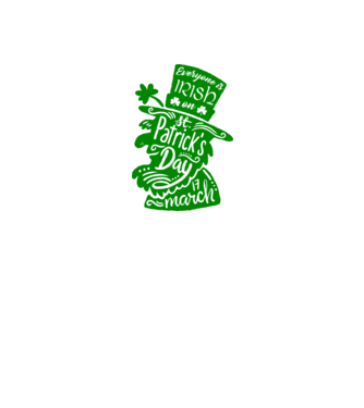 Everyone is irish leprechaun model alb pe tricou