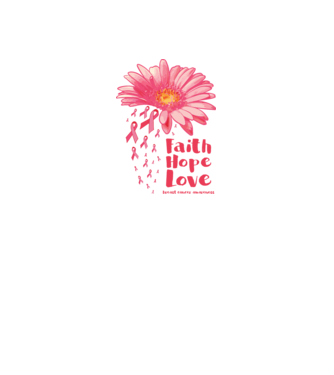 Gerbera faith hope love model alb/roșu pe tricou