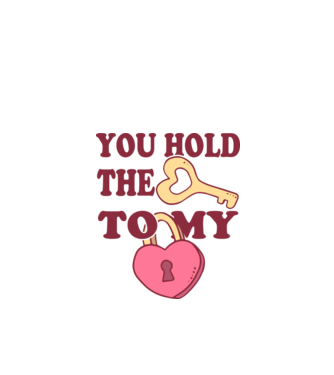 you hold the key to my heart model alb pe tricou