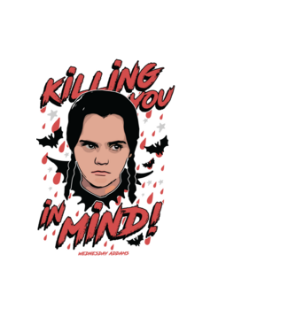 WEDNESDAY Killing You in my mind model negru pe tricou