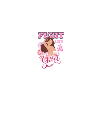 FIGHT like a girl model alb pe tricou