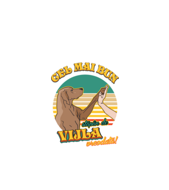 Cel mai bun stăpân de vijla vreodată! model negru pe tricou