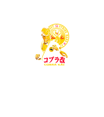 cobra kai poster model negru pe tricou