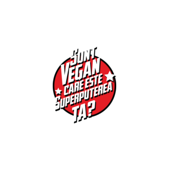 sunt vegan, care este superputerea ta? model negru pe tricou