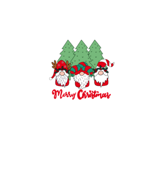 Merry christmas gnomes model negru pe tricou