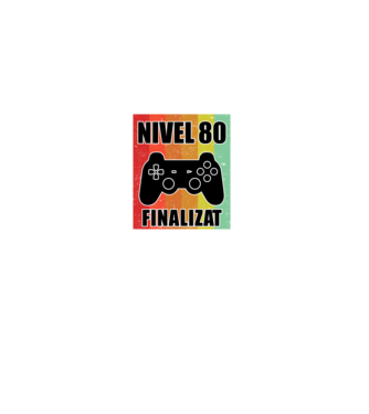 Nivel 80 finalizat model negru pe tricou
