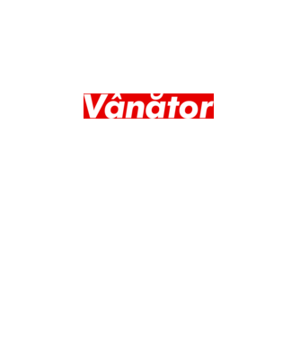 vânător model alb pe tricou