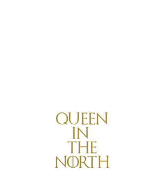 Queen in the North model alb pe tricou