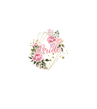 BRIDE roses floral model alb pe tricou