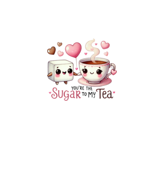 Sugar to my Tea model alb pe tricou