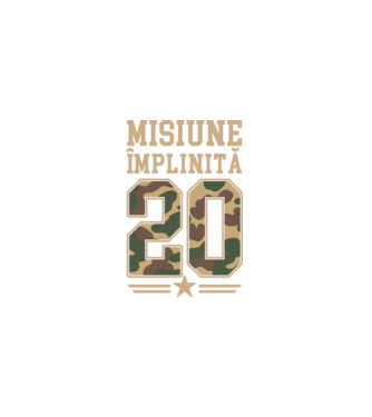 Misiune împlinită 20 model negru pe tricou