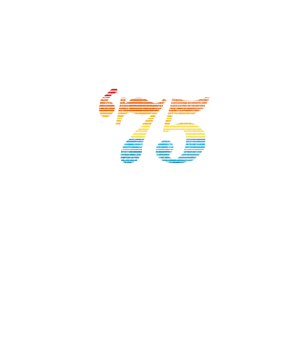 Retro Birthday 1975 model negru pe tricou