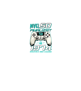Nivel finalizat 50 1975 model albastru jeanși pe tricou