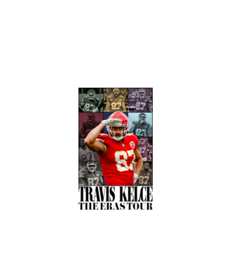 Taylor Swift Eras Travis Kelce model alb pe tricou