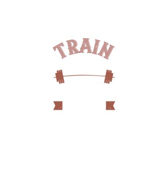 Train Hard model negru pe tricou