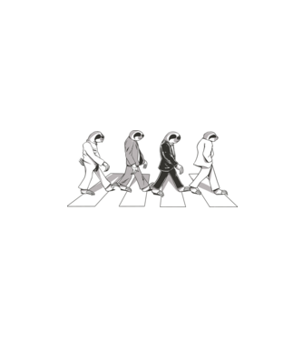 Beatles model negru pe tricou
