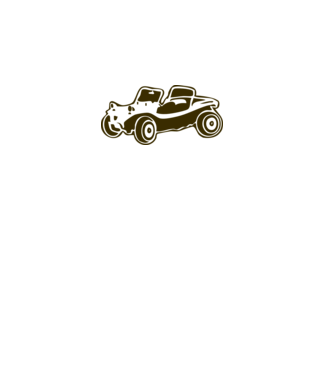 Buggy model alb pe tricou
