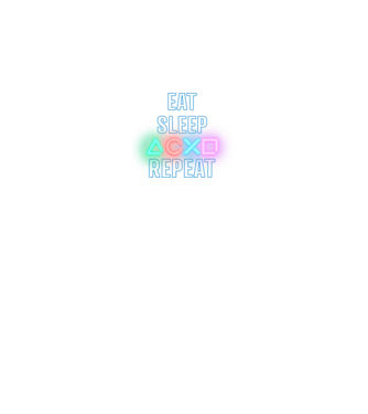 Eat sleep PS model negru pe tricou