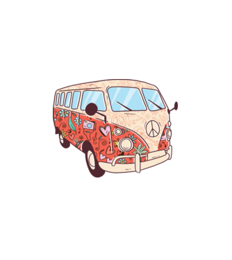 Autobuze model alb pe tricou