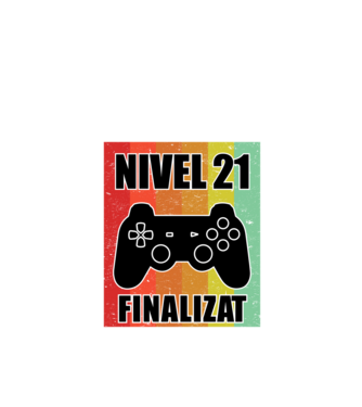 Nivel 21 finalizat model negru pe tricou