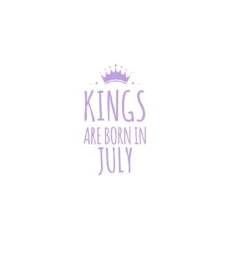 Kings are born in - July model mov pe tricou